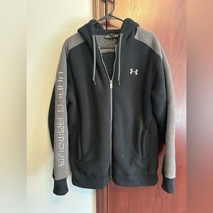Under Armour Men's Black and Gray Zip-Up Sweater